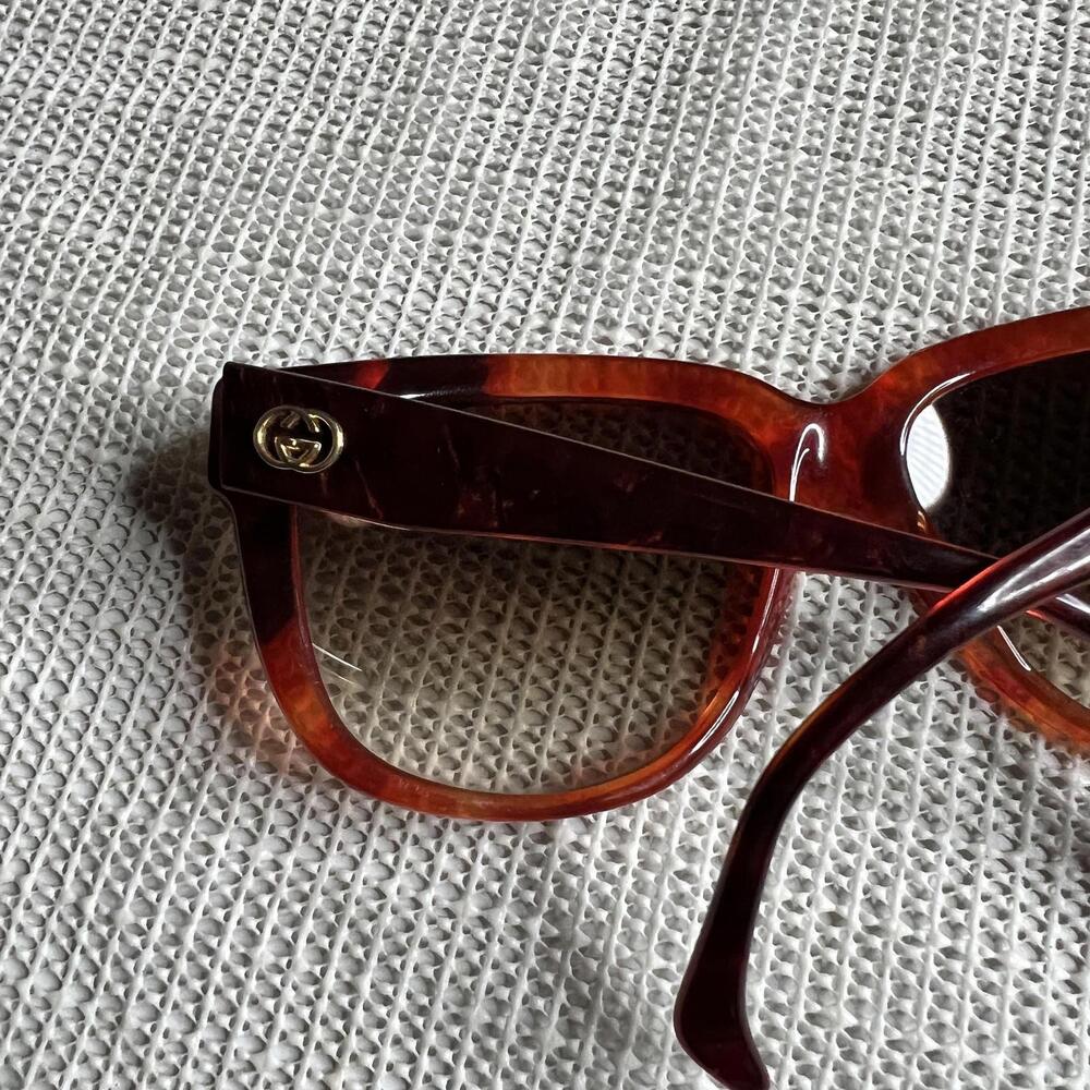 Gucci Sunglasses Womens One Size Brown Tortoise Square Made In Italy GG 2127/S - Picture 6 of 11